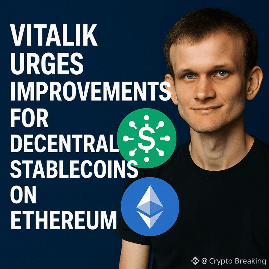 Vitalik Urges Improvements For Decentralized Stablecoins On Ethereum